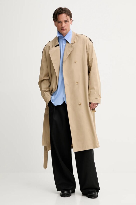 Les Deux trenci din bumbac Miles 1000142 verde AW25