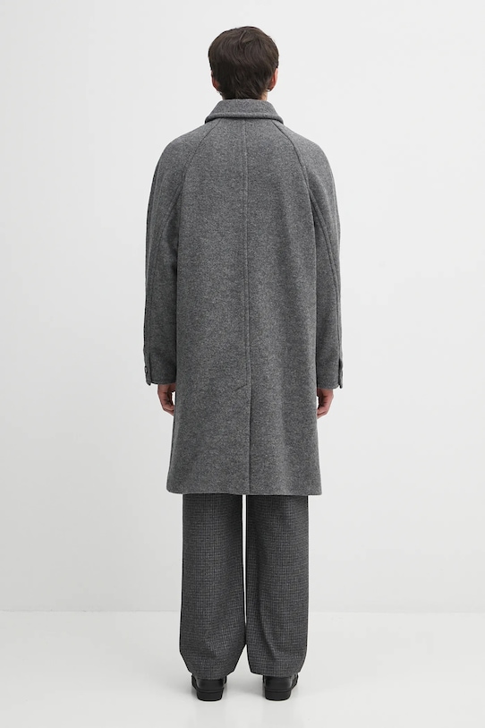 Îmbrăcăminte A.P.C. palton de lână manteau gaston WVBEH.H01516 gri