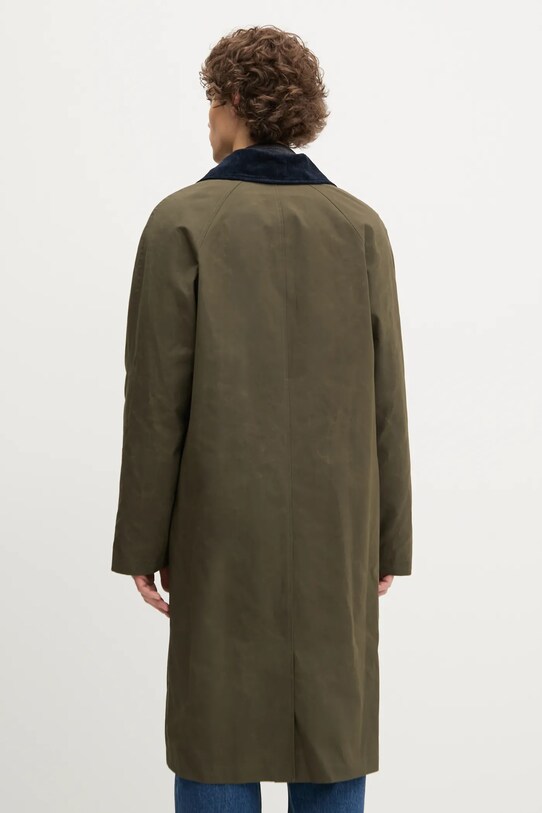Odzież A.P.C. płaszcz bawełniany mac gaspard COHIL.M01548 zielony