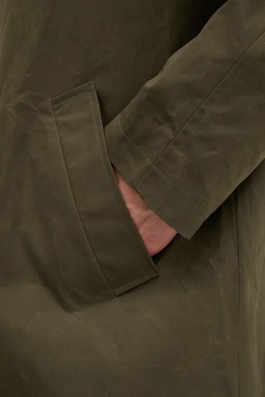 A.P.C. płaszcz bawełniany mac gaspard COHIL.M01548 zielony
