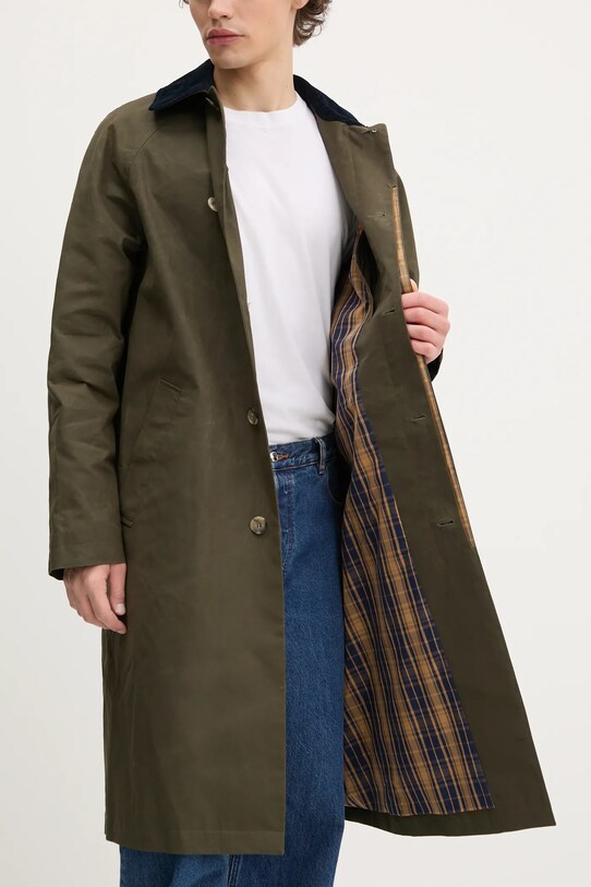 A.P.C. płaszcz bawełniany mac gaspard COHIL.M01548