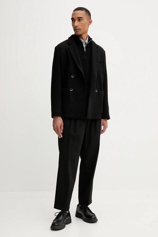 Пальто с шерстью BARENA VENEZIA Capospalla Molena CSU5226.458 чёрный AW25