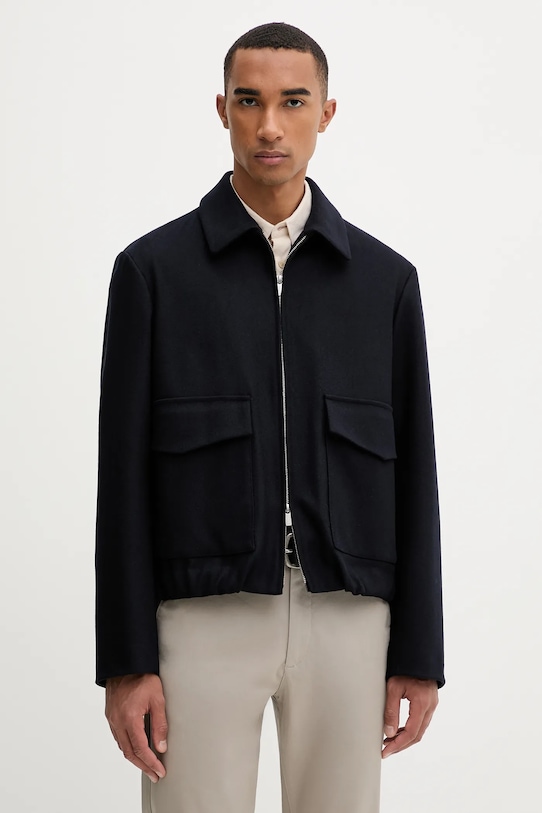 BARENA VENEZIA jachetă de lână Capospalla Magan cu captuseala bleumarin CSU5234.444