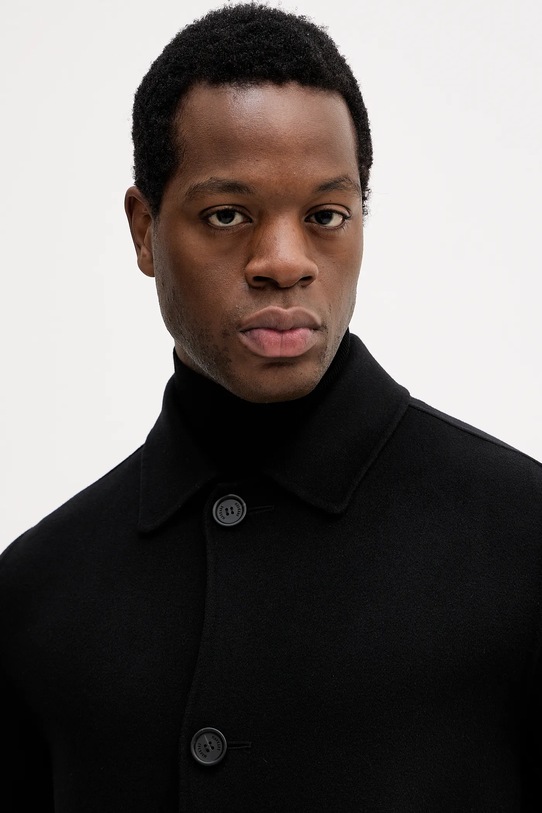 MACKAGE płaszcz wełniany czarny BECKETT