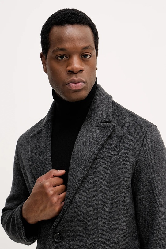 Guess płaszcz z dodatkiem wełny AUSTIN szary M5BL0J.W2580