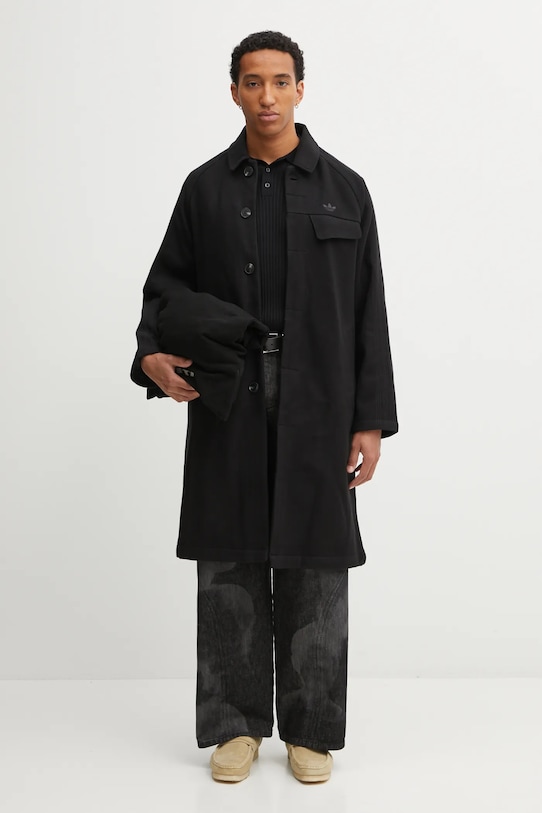 adidas Originals palton din lână P Ess Overcoat JW0120