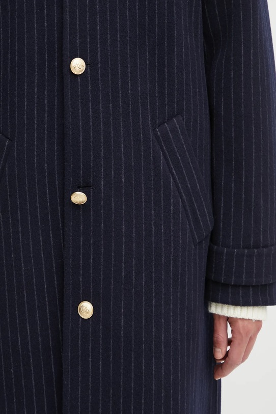 Drôle de Monsieur haină cu lână Le Manteau Pinstripes I.CT143.WO041 bleumarin