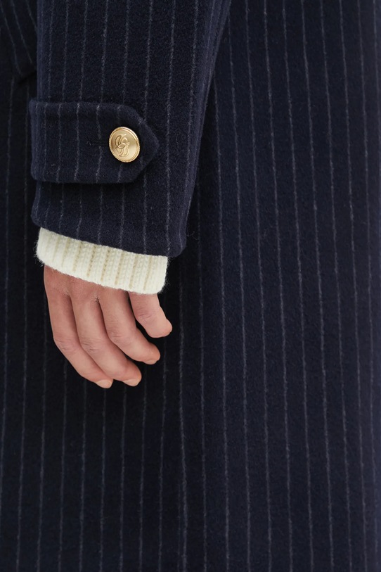 Drôle de Monsieur haină cu lână Le Manteau Pinstripes I.CT143.WO041