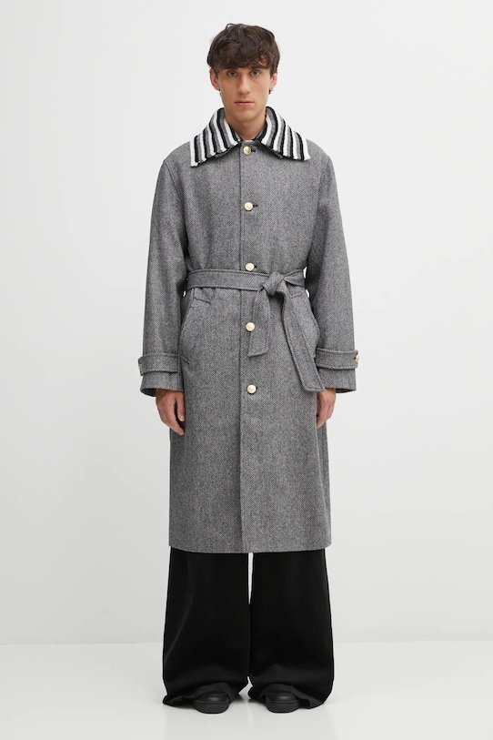 Drôle de Monsieur gyapjúkabát Le Manteau Tweed nem szigetelt szürke I.CT147.WV014