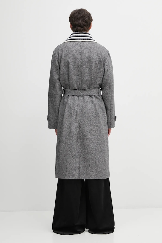 Ruházat Drôle de Monsieur gyapjúkabát Le Manteau Tweed I.CT147.WV014 szürke