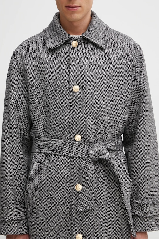 Drôle de Monsieur gyapjúkabát Le Manteau Tweed szürke I.CT147.WV014