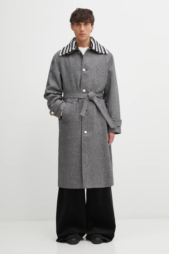Drôle de Monsieur palton de lână Le Manteau Tweed I.CT147.WV014