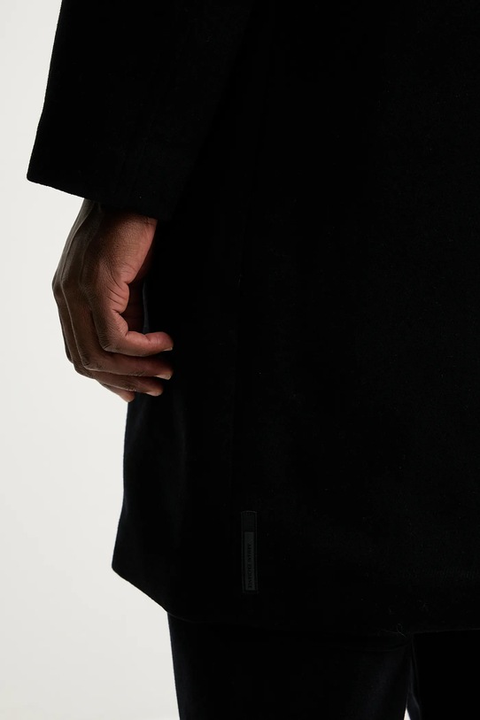 Armani Exchange płaszcz z dodatkiem wełny XM001121.AF18943 granatowy