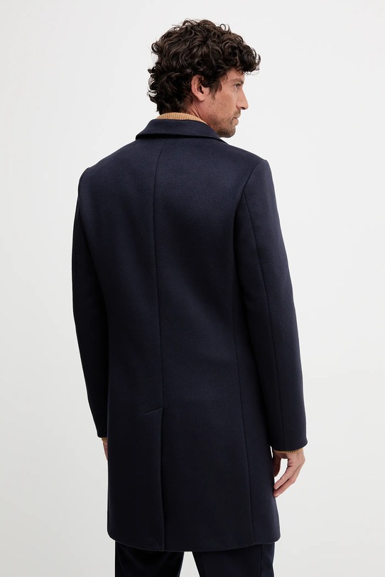 Odzież Tommy Hilfiger płaszcz z wełną MW0MW40768 granatowy