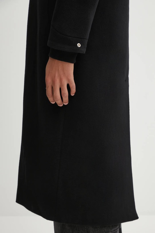 Heliot Emil płaszcz wełniany AW25.M.01.013.BLK01 czarny