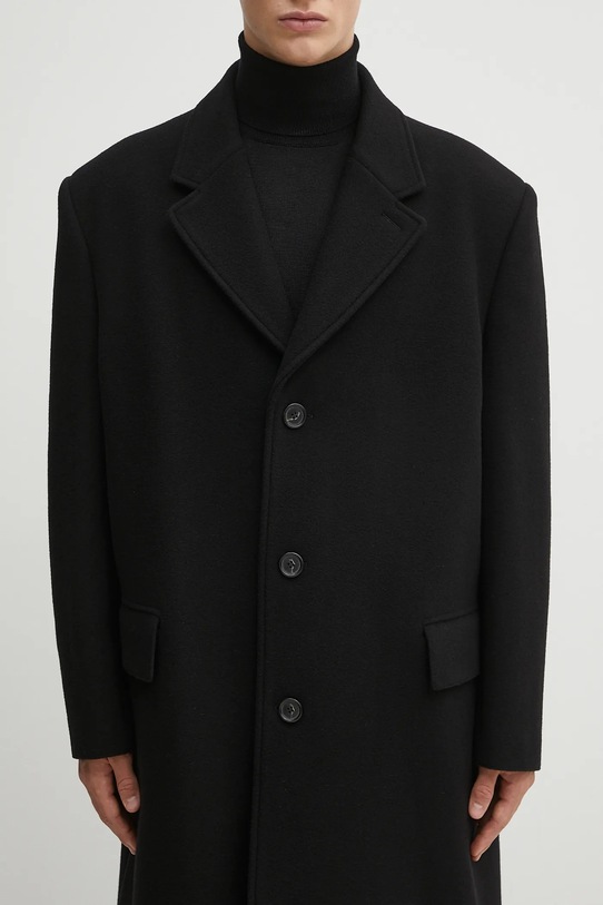 MM6 Maison Margiela płaszcz wełniany czarny SH2AA0014.M35469.900