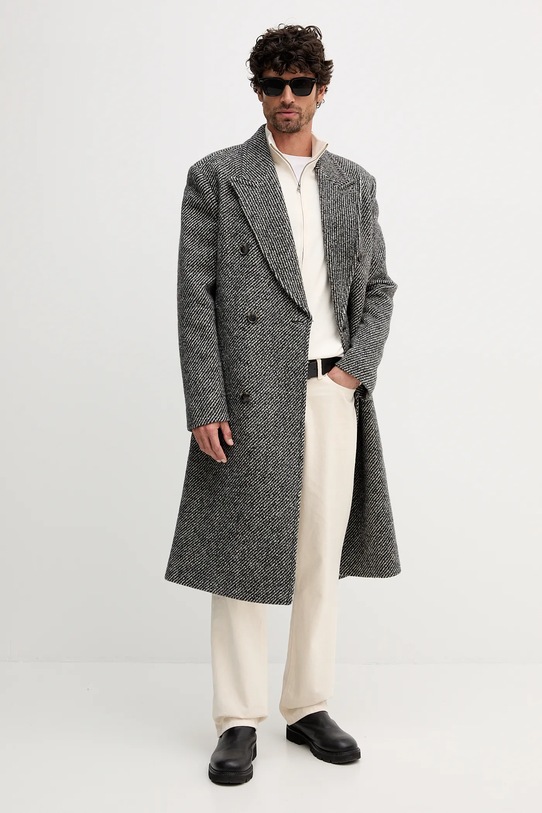 Tommy Hilfiger płaszcz wełniany MW0MW40763 czarny AW25