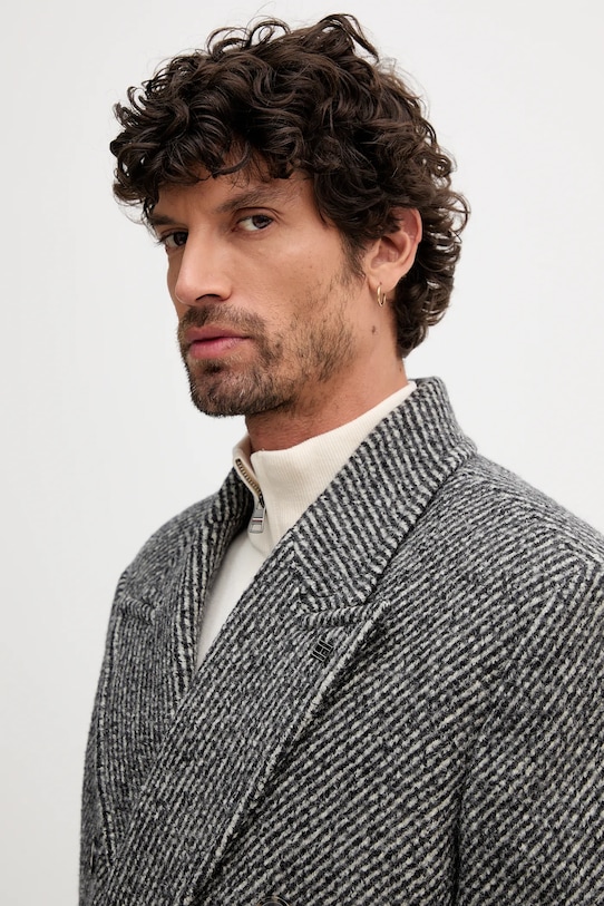 Vuneni kaput Tommy Hilfiger crna MW0MW40763