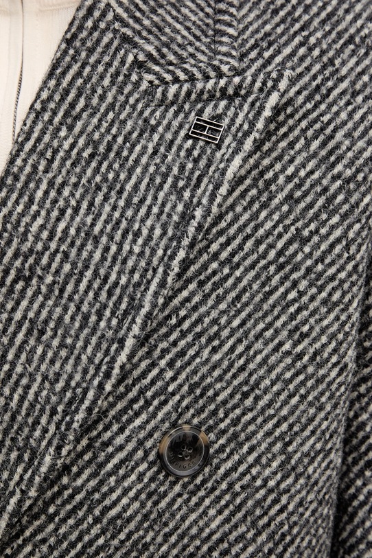 Tommy Hilfiger płaszcz wełniany MW0MW40763 czarny