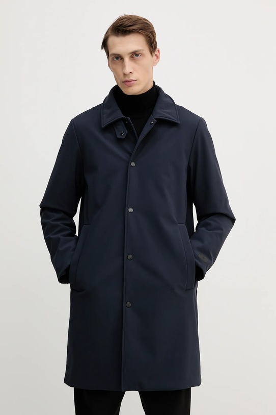 Trussardi płaszcz bez kaptura granatowy 8023M000006N