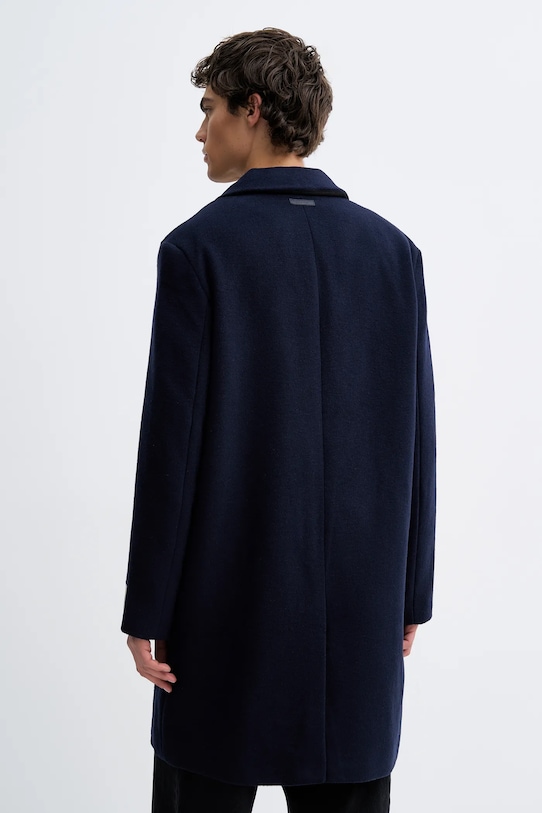 Odzież Calvin Klein płaszcz z dodatkiem wełny LV04LD900G granatowy