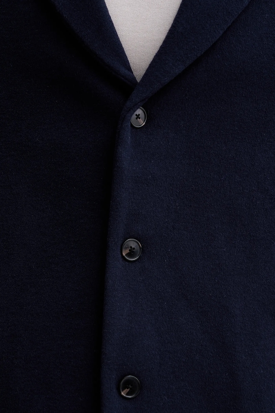 Calvin Klein płaszcz z dodatkiem wełny LV04LD900G granatowy