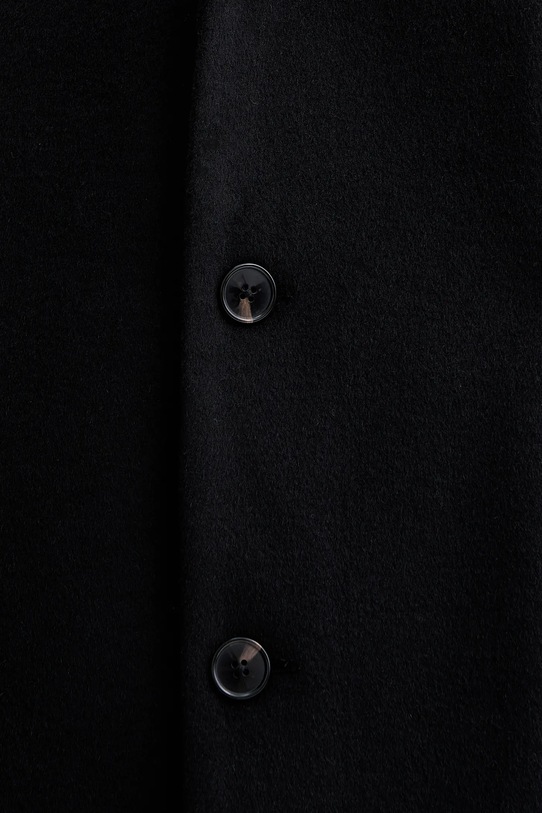 Calvin Klein płaszcz z dodatkiem wełny LV04LD900G czarny