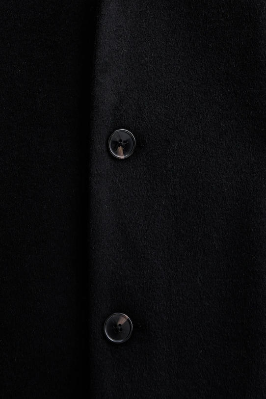 Calvin Klein płaszcz z dodatkiem wełny LV04LD900G czarny