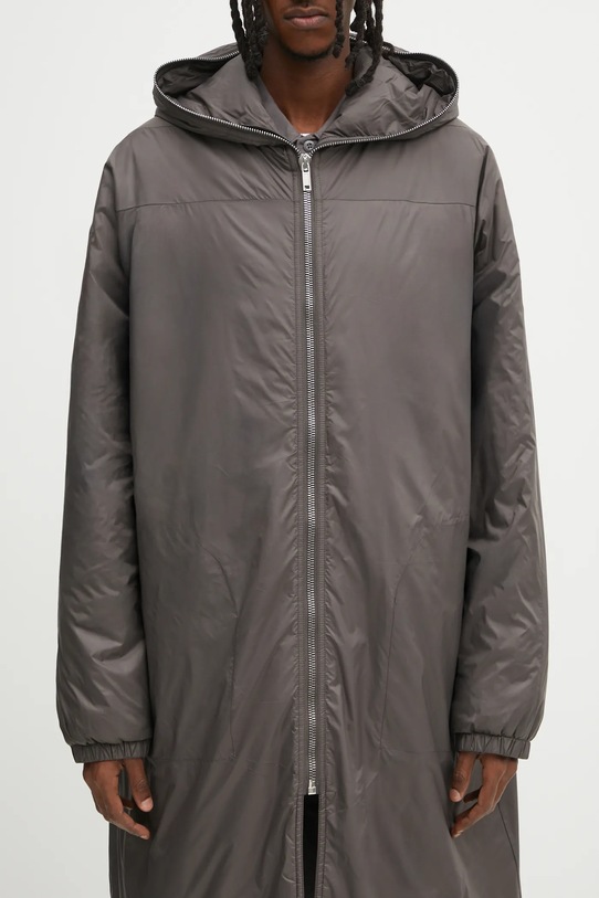 Rick Owens DRKSHDW płaszcz Sealed Windbreaker brązowy DU02E7973.NP