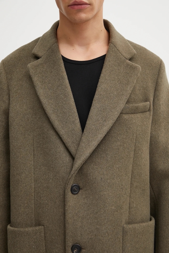 Our Legacy cappotto con lana Robe verde M4251RD