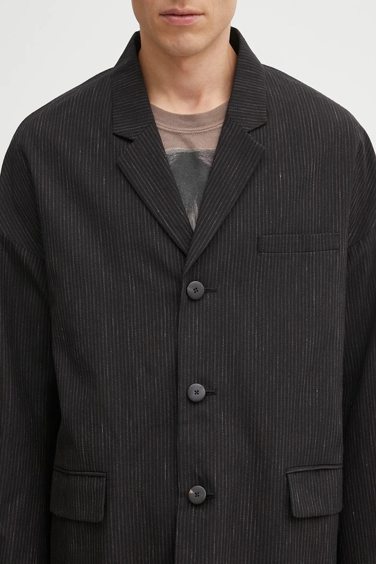 Visvim marynarka z wełną hammons jkt santome czarny 125105013025