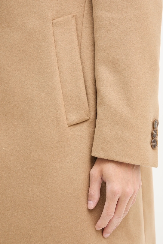 Vlnený kabát BOSS 50549187 béžová