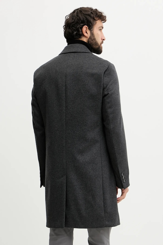 Odzież BOSS płaszcz wełniany 50549187 szary