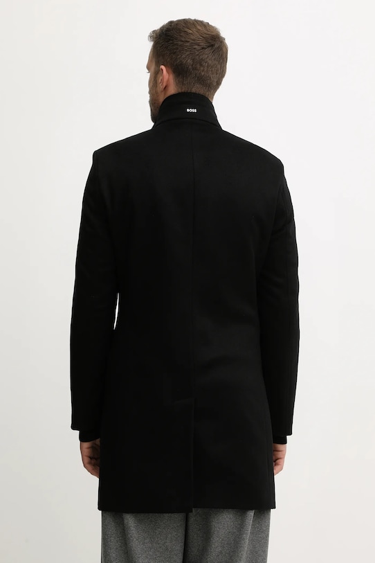Odzież BOSS płaszcz wełniany 50551078 czarny