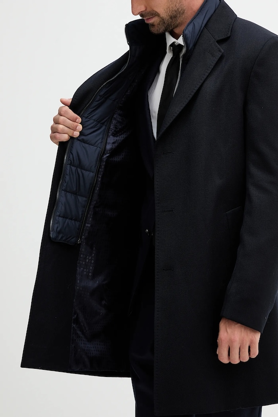 BOSS płaszcz z wełną 50551117