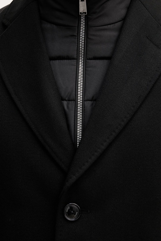 BOSS płaszcz z wełną 50551117 czarny