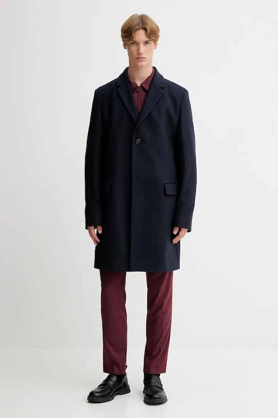 HUGO palton de lână 50546528 bleumarin AW25