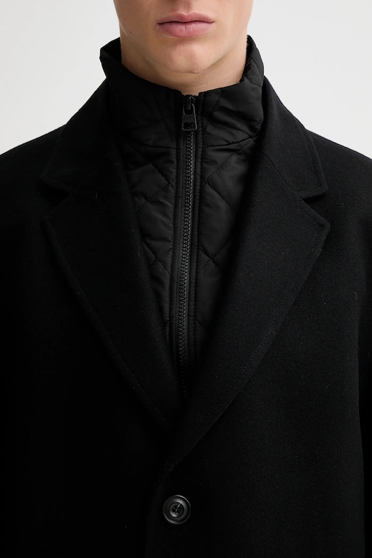 HUGO palton de lână 50546546 negru