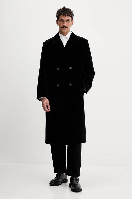 HUGO płaszcz bawełniany 50549277 czarny AW25