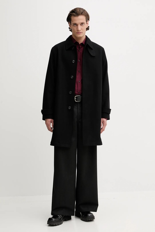 Пальто HUGO 50549788 чёрный AW25