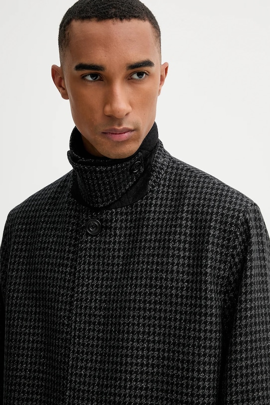 HUGO palton de lână negru 50549789