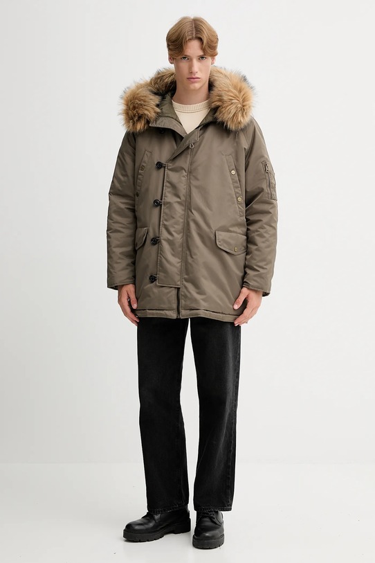 Μπουφάν HUGO 50546236 πράσινο AW25