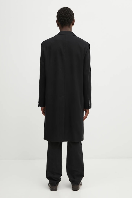 Одяг Пальто з додаванням вовни Lacoste BH5935 чорний