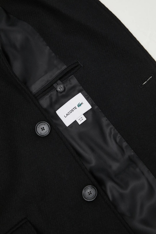 Пальто з додаванням вовни Lacoste BH5935 чорний