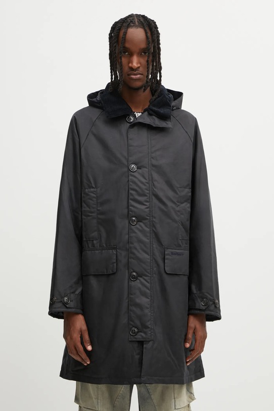 Barbour kurtka Beaudale Wax Trench Coat pozostałe granatowy MWX2488NY92