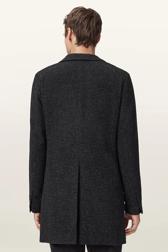 Plašč z dodatkom volne AllSaints CASPIAN M023OD črna AW25