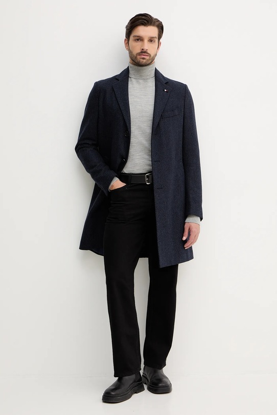 Tommy Hilfiger płaszcz FSTHL4064.FSTH604 granatowy AW25