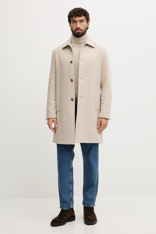 Παλτό με προσθήκη μαλλιού United Colors of Benetton 2C4VUN06U μπεζ AW25