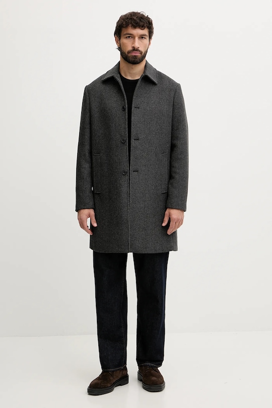 Пальто с добавлением шерсти United Colors of Benetton 2C4VUN06U серый AW25
