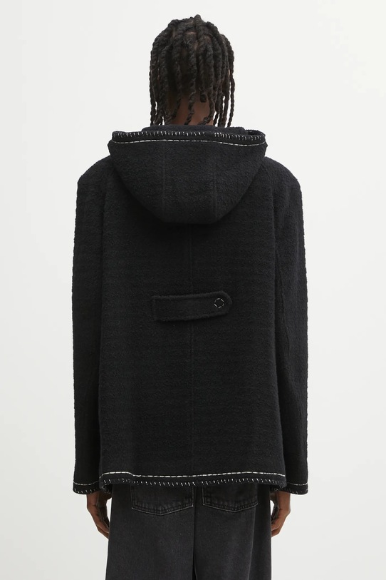 Odzież Ader Error płaszcz z dodatkiem wełny COAT BO01FWCT0104BK czarny